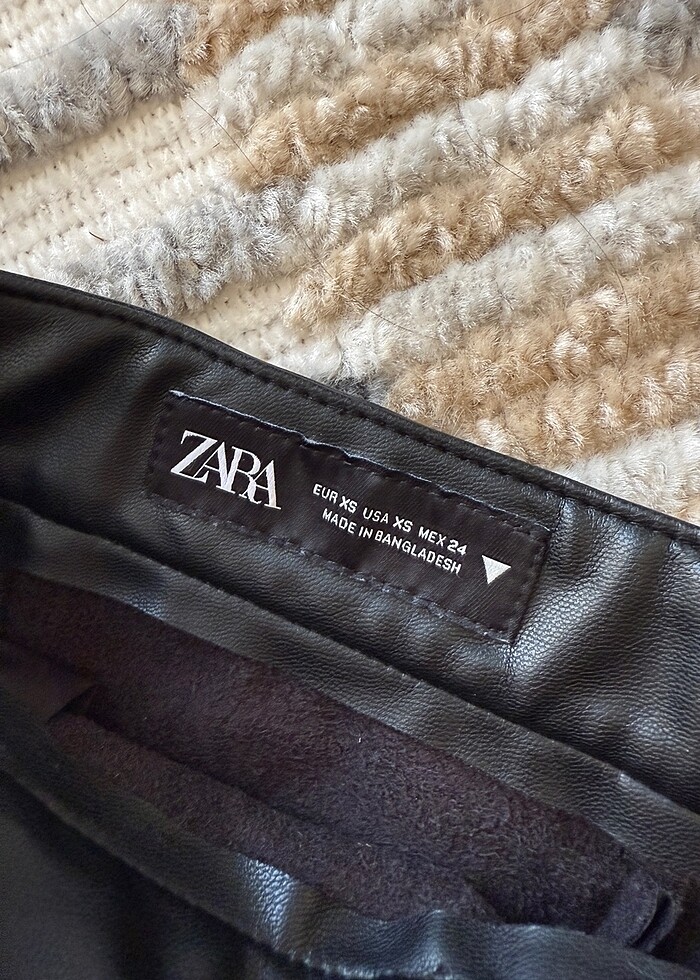 Zara / Deri Şort - Görsel 3