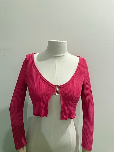 Pembe Crop Triko