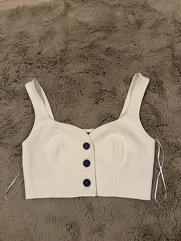 xs Beden Zara Düğmeli Crop Yelek