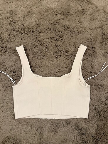 xs Beden ten rengi Renk Zara Düğmeli Crop Yelek