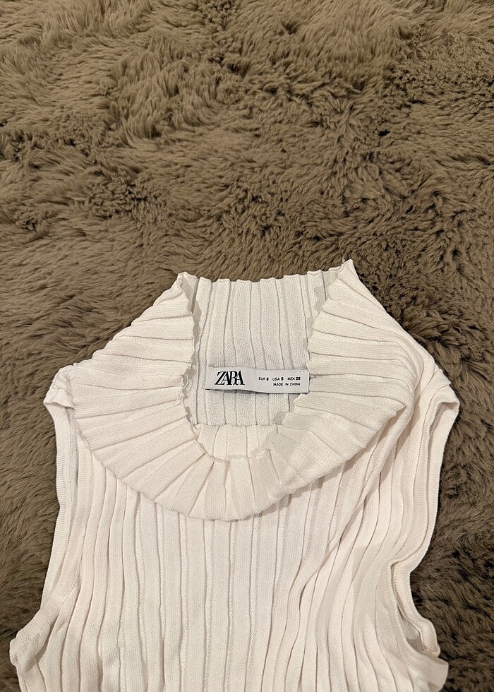 Zara Beyaz Triko Üst - Görsel 4