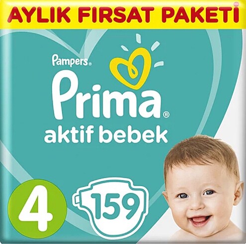 Prima Aktif Bebek 4 Numara Aylık Paket