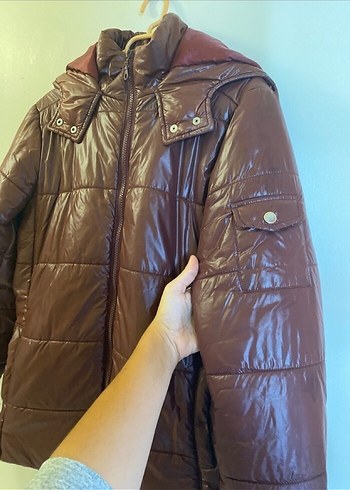 Şişme Kadın Mont, Fermuarlı, Midi Boy - Görsel 2