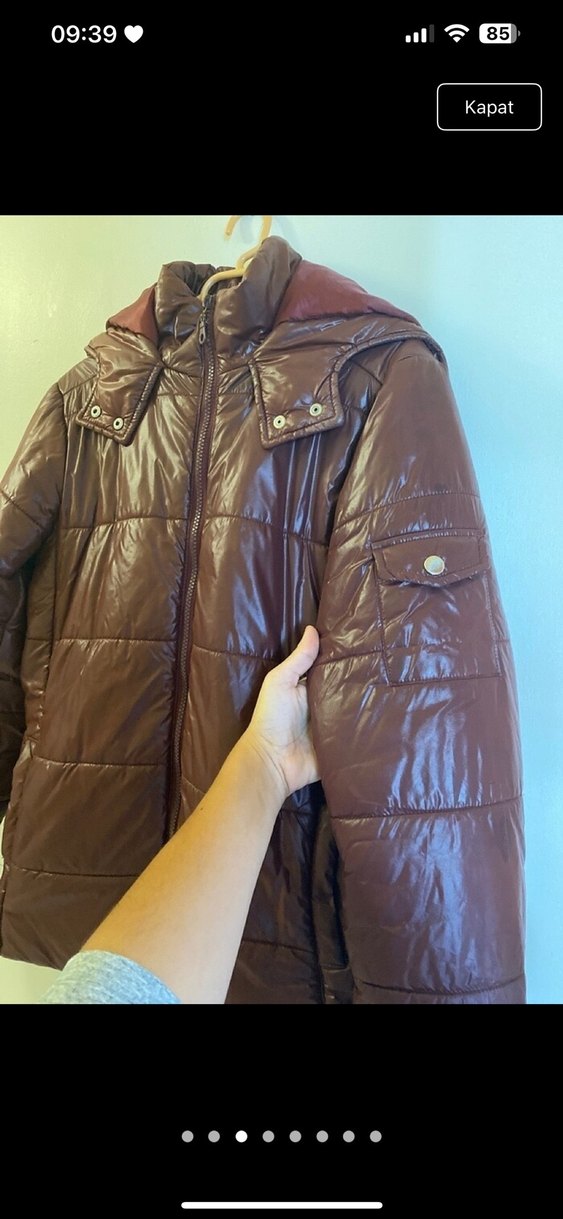 Şişme Kadın Mont, Fermuarlı, Midi Boy - Görsel 2