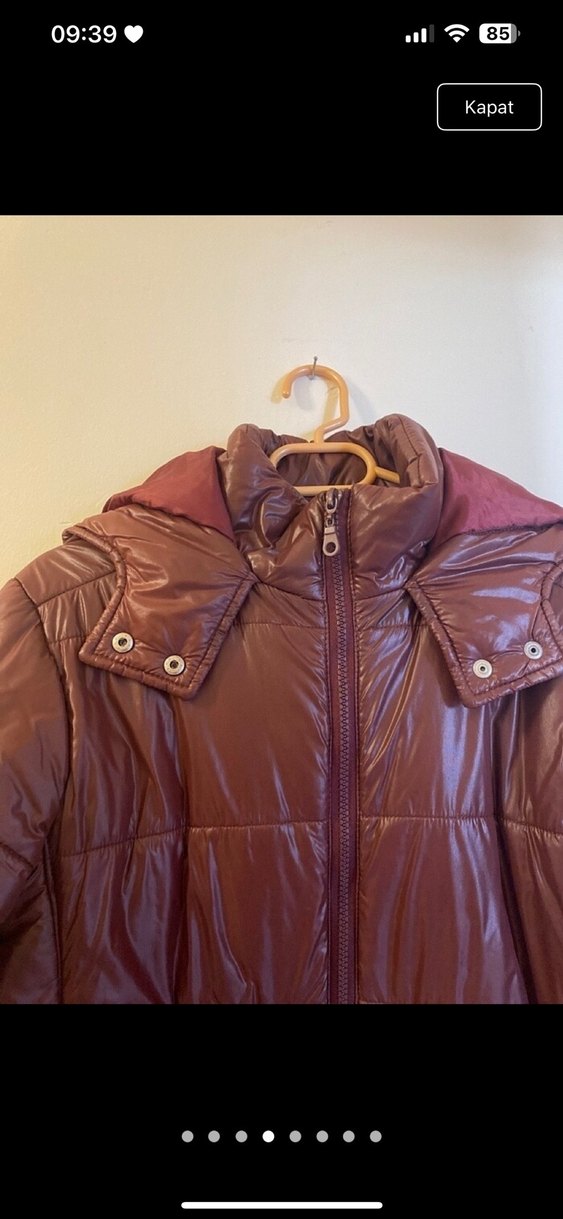 Şişme Kadın Mont, Fermuarlı, Midi Boy - Görsel 4