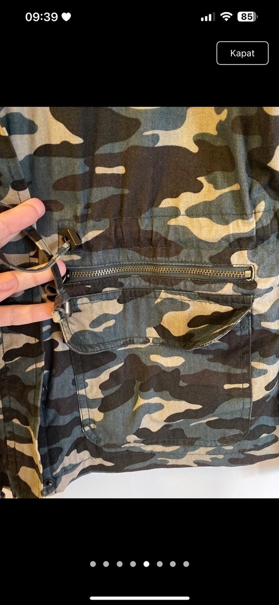 Kadın Kamuflaj Deri Ceket - Görsel 5
