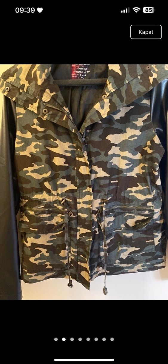 Kadın Kamuflaj Deri Ceket - Görsel 2