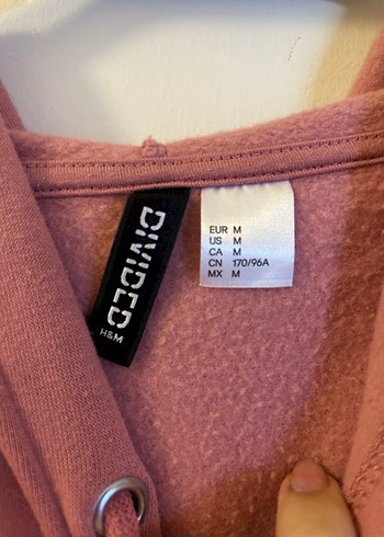 Pembe Kapüşonlu Salaş Sweatshirt - Görsel 5