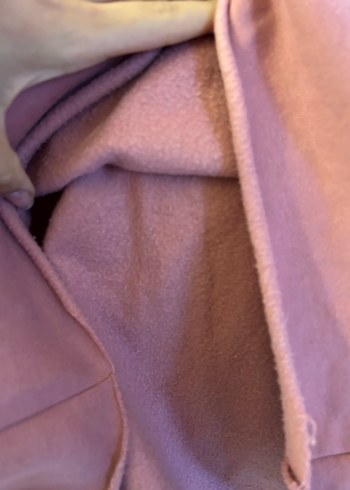 Pembe Kapüşonlu Salaş Sweatshirt - Görsel 4