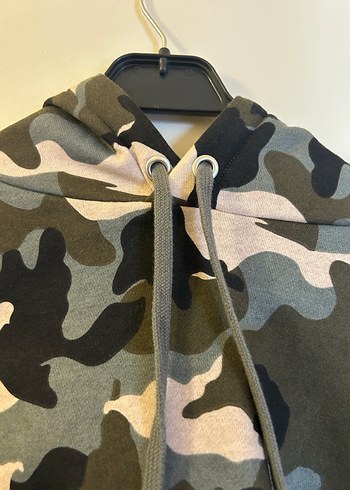 Kapüşonlu Kamuflaj Kadın Sweatshirt - Görsel 4