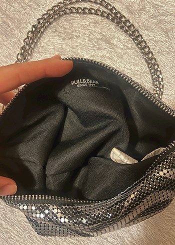 Zebra Desenli Zincir Askılı Gri Kadın Çanta - Görsel 5