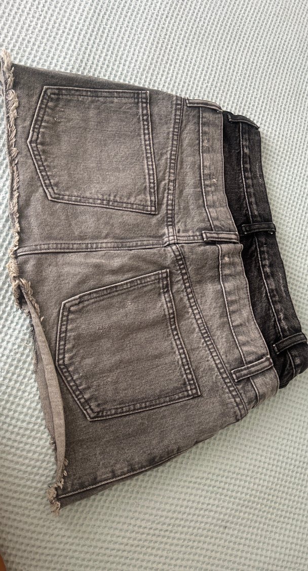 Gri Kot Midi Mini Etek - Görsel 5