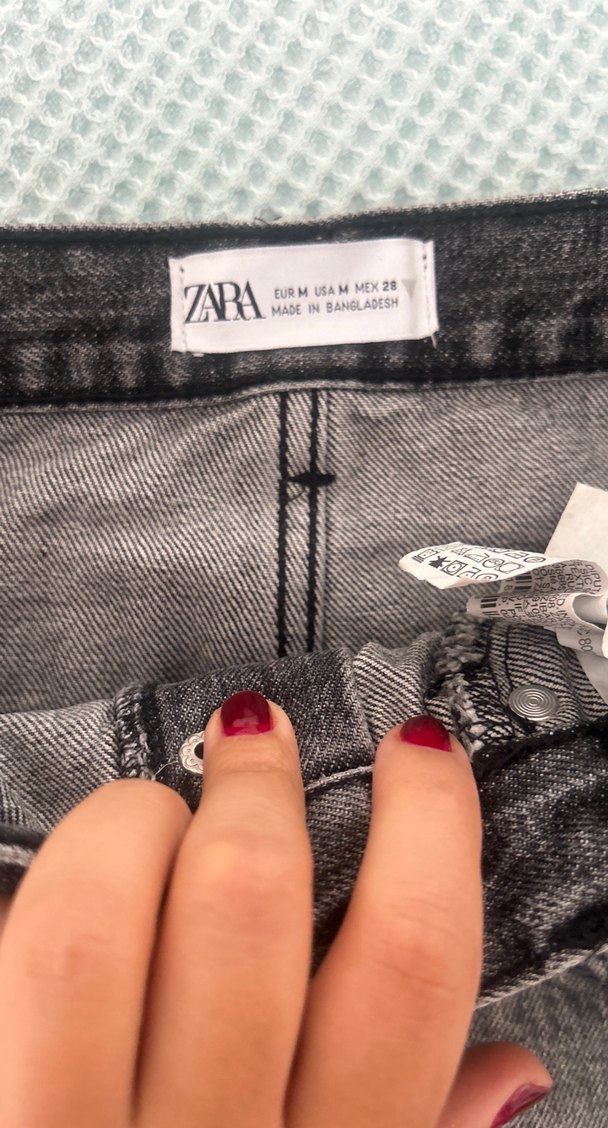 Gri Kot Midi Mini Etek - Görsel 4