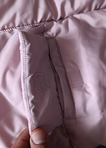 Kürk Detaylı Pembe Kadın Kışlık Mont - Görsel 5
