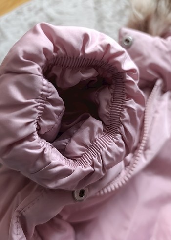 Kürk Detaylı Pembe Kadın Kışlık Mont - Görsel 3