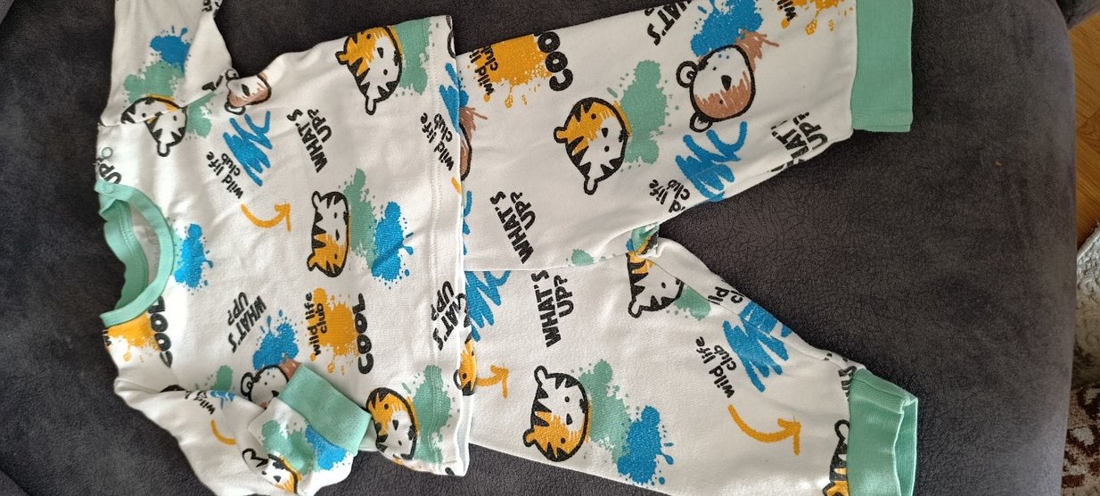 Renkli Baskılı Bebek Erkek Takımı - Görsel 3