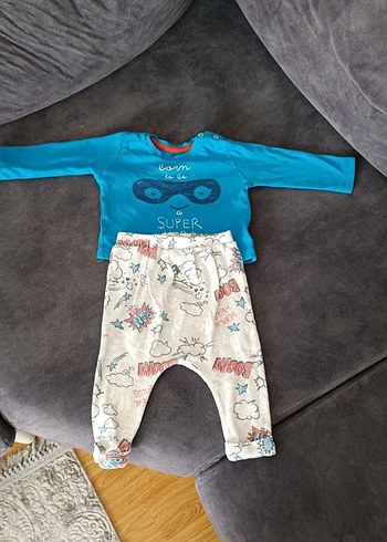 Mavi Süper Kahraman Bebek Takımı - Görsel 2