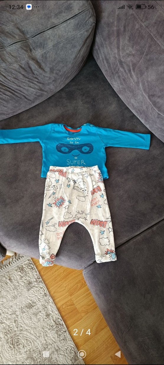 Mavi Süper Kahraman Bebek Takımı - Görsel 2