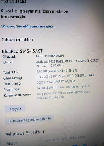 Lenovo dizüstü bilgisayar - Görsel 2