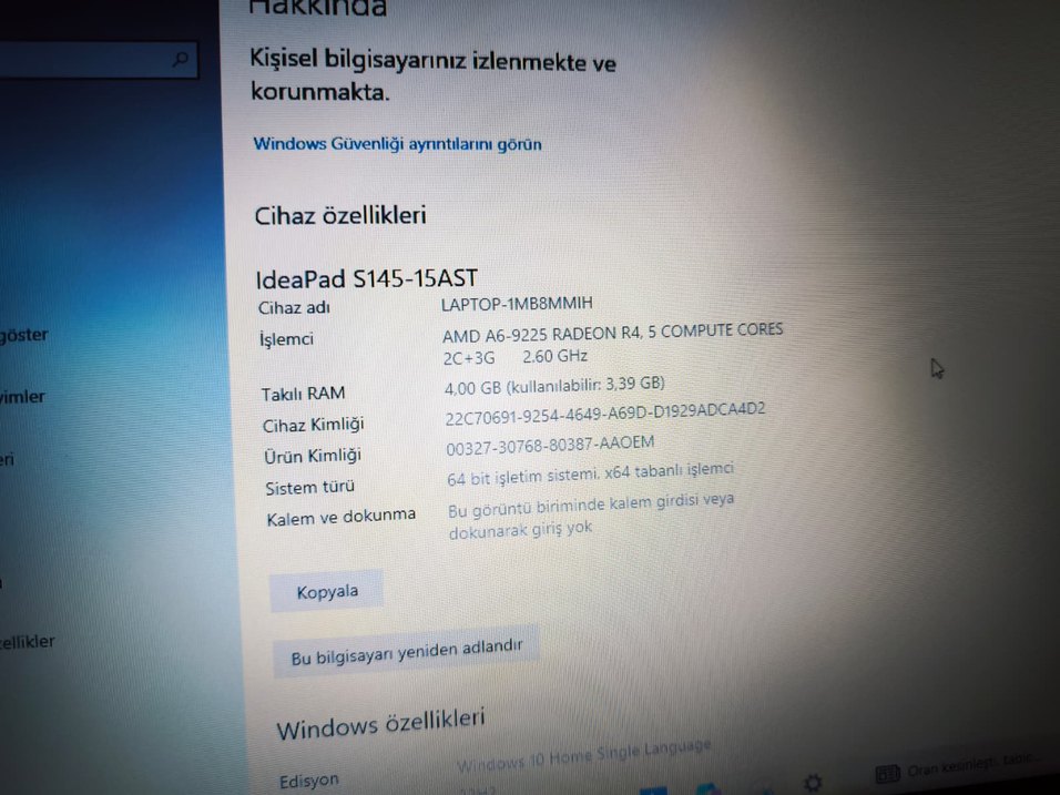 Lenovo dizüstü bilgisayar - Görsel 2