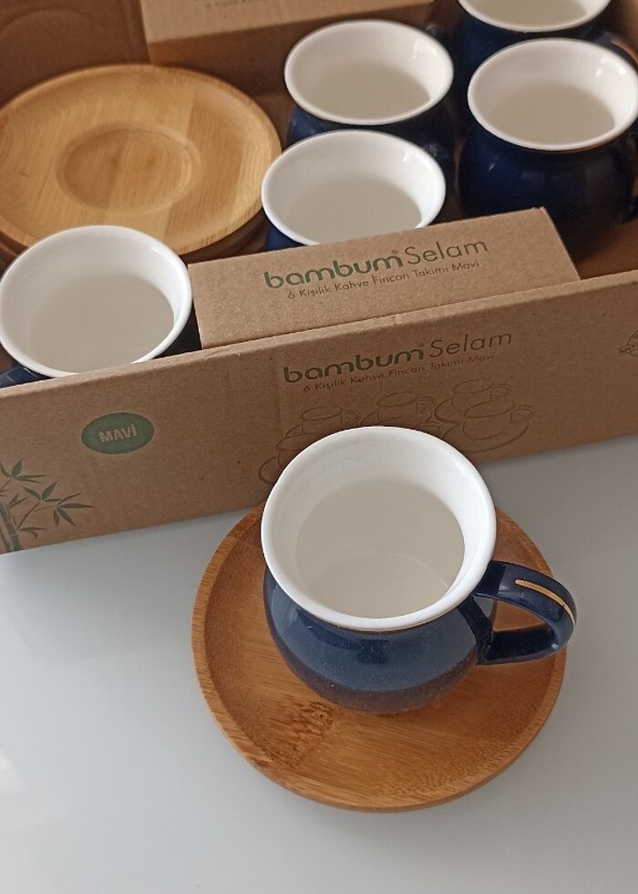 Bambu kahve fincanı takımı  - Görsel 3
