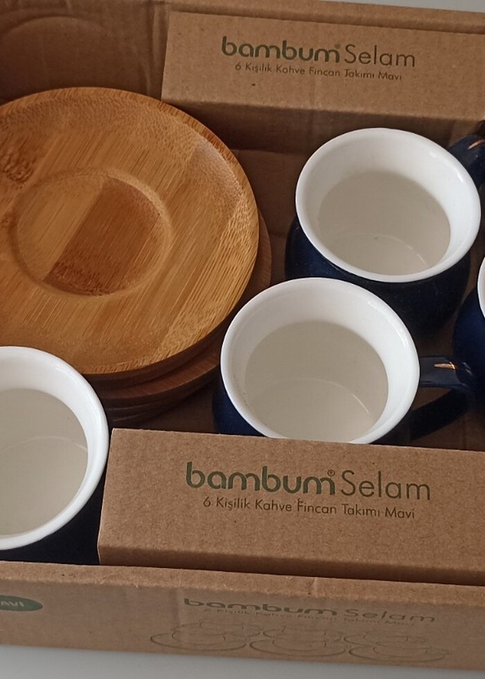 Bambu kahve fincanı takımı  - Görsel 4