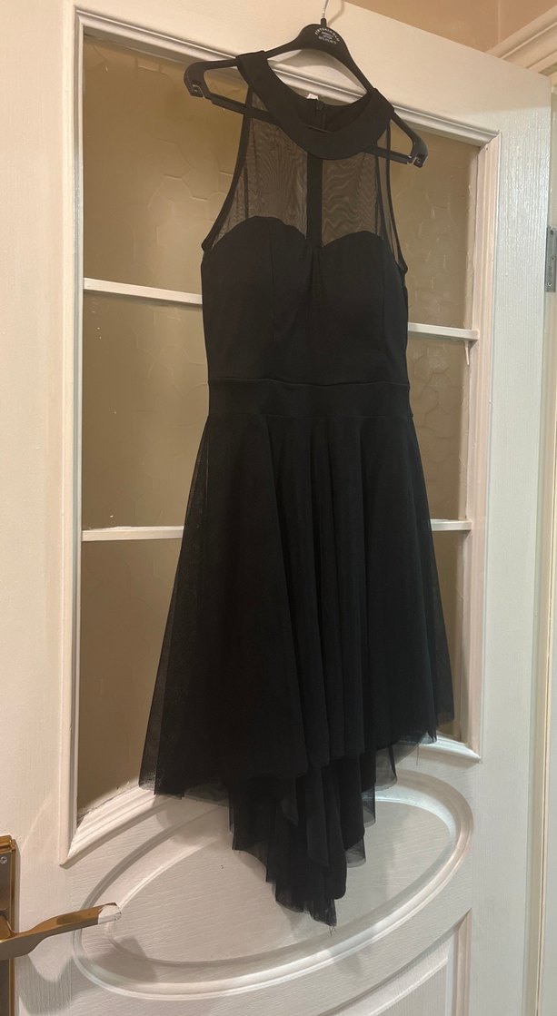 Siyah Straplez Uzun Gotik Abiye Elbise - Görsel 2