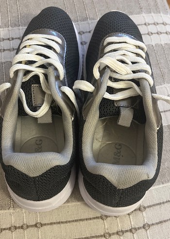 Kadın Gri Spor Sneakerlar Bağcıklı - Görsel 2