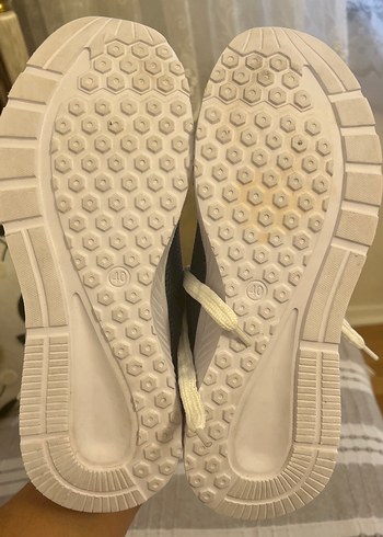 Kadın Gri Spor Sneakerlar Bağcıklı - Görsel 4