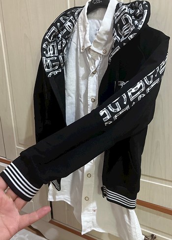 Kapşonlu hırka gömlek ile beraber - Görsel 2