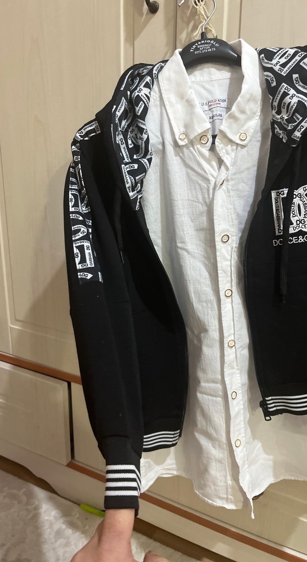 Kapşonlu hırka gömlek ile beraber - Görsel 3