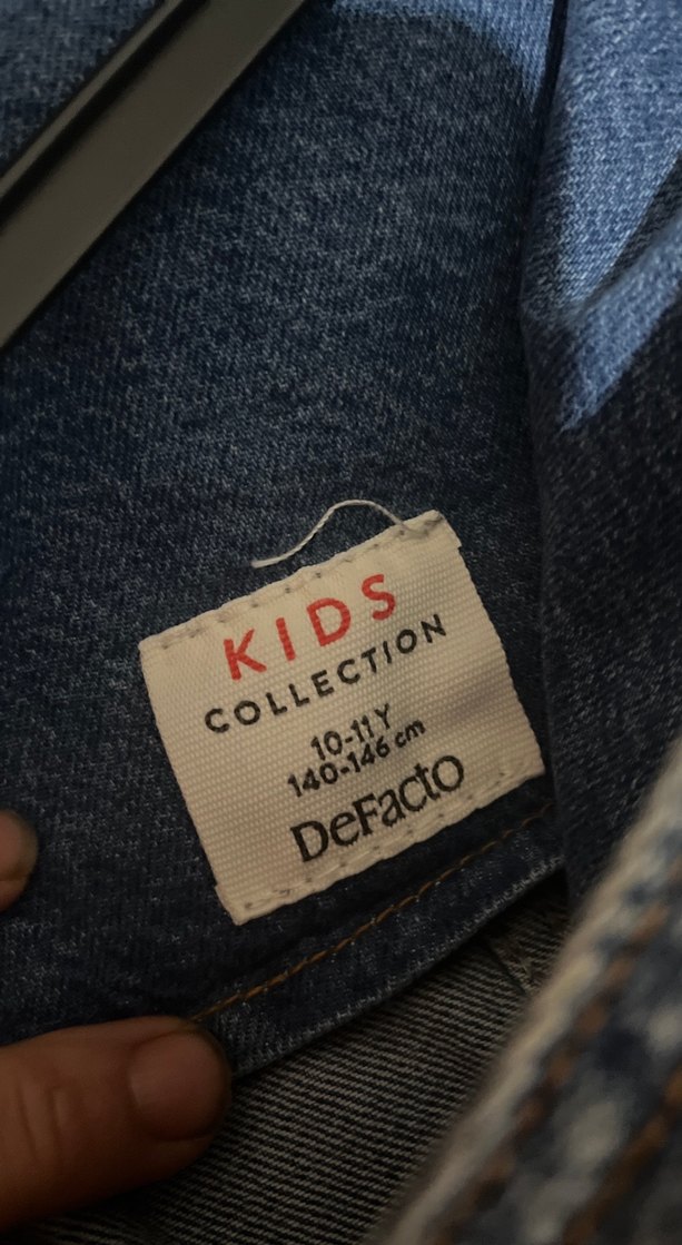 Kız çocuk kot  elbise - Görsel 3