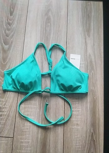 Parlak Turkuaz İpli Kadın Bikini Üstü