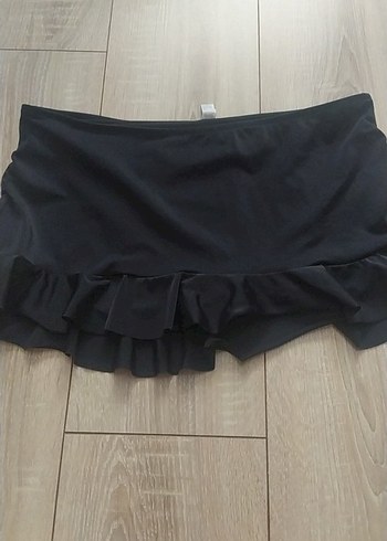 Siyah Fırfırlı Mini Etek bikini