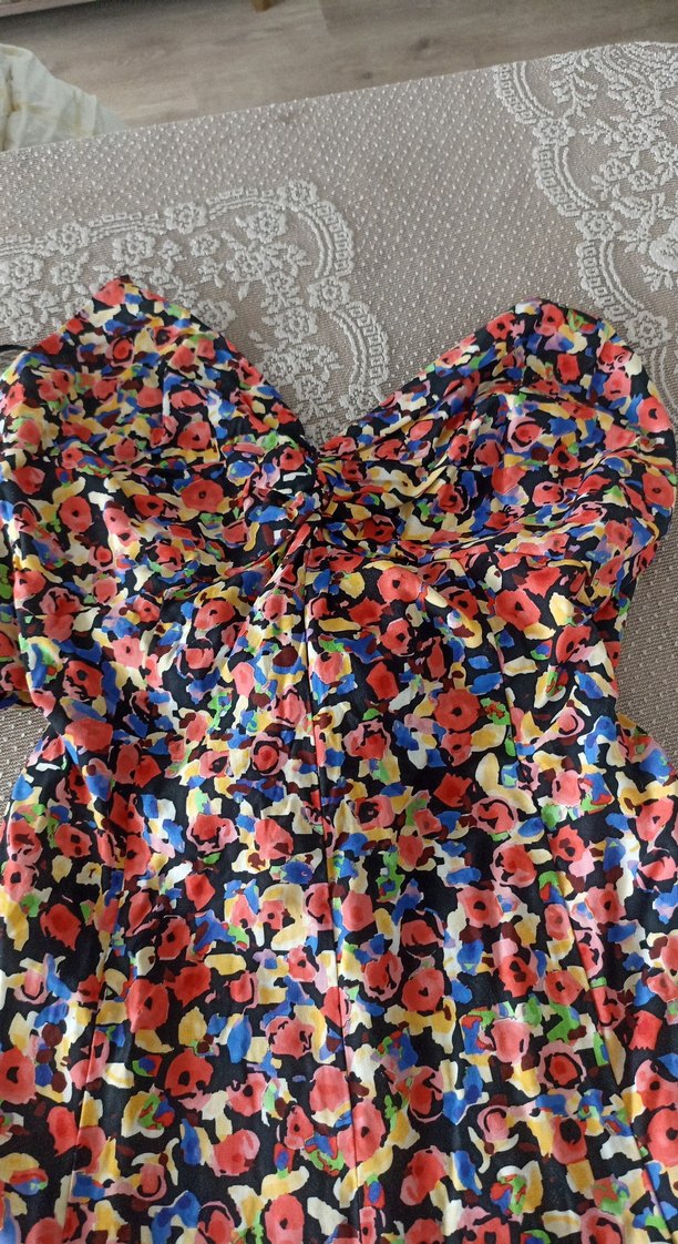 Renkli Straplez Kısa Kadın Tulum - Görsel 3