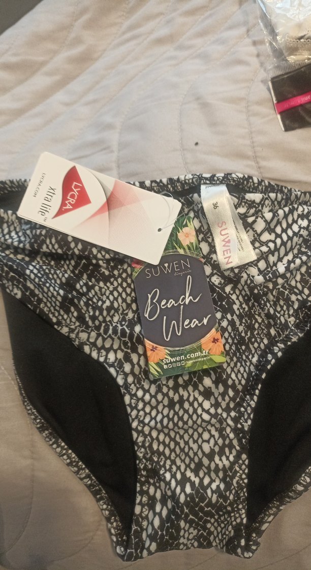 Kadın Gri Yılan Desenli Bikini Altı - Görsel 2