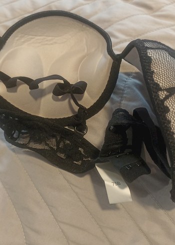 Siyah Dantel Goth Sütyen - Görsel 3