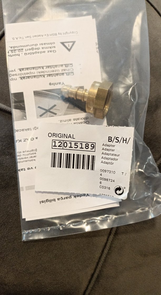Altın Renkli Orijinal gaz  Adaptör - Görsel 2