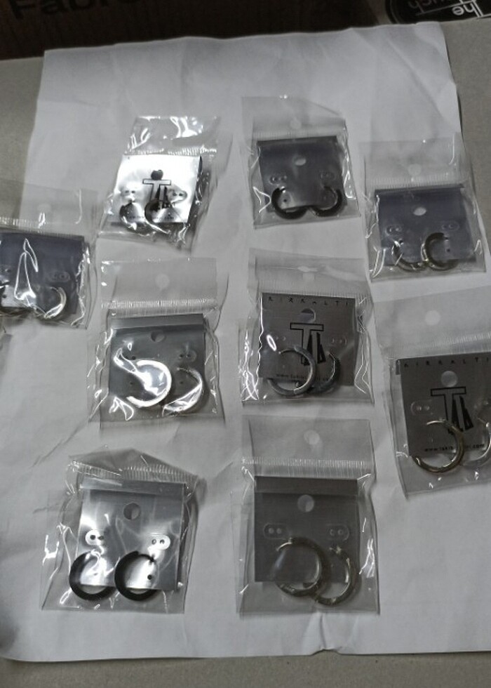 Erkek halka küpeler. Çelik - Görsel 2