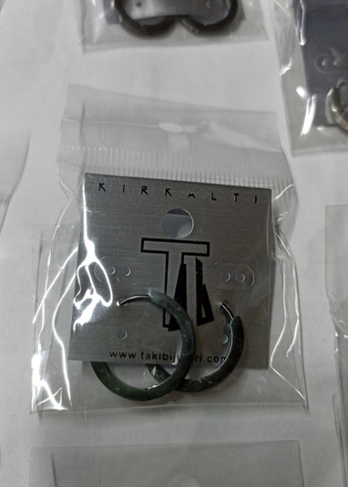 Erkek halka küpeler. Çelik - Görsel 3