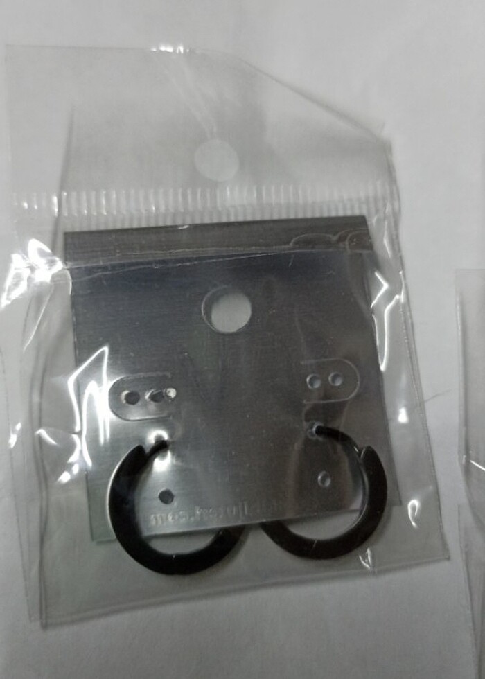 Erkek halka küpeler. Çelik - Görsel 4