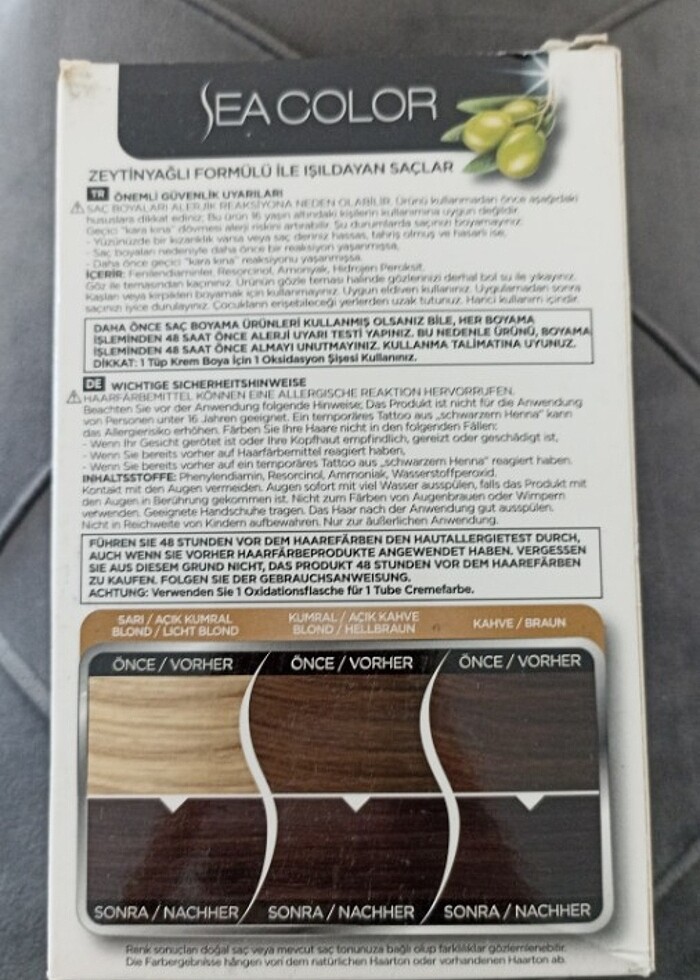 Ses color saç boyası - Görsel 3