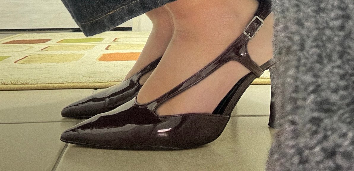 Bordo Rugan Tokalı Stiletto Kadın Ayakkabı - Görsel 3