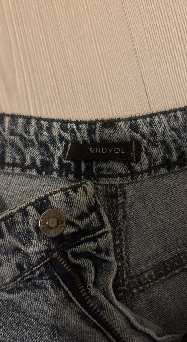 mavi Mini Denim Şort - Görsel 3