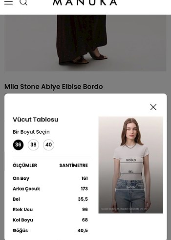 Manuka Bordo Mila Abiye - Görsel 11