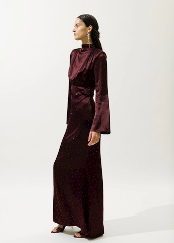 Manuka Bordo Mila Abiye - Görsel 10