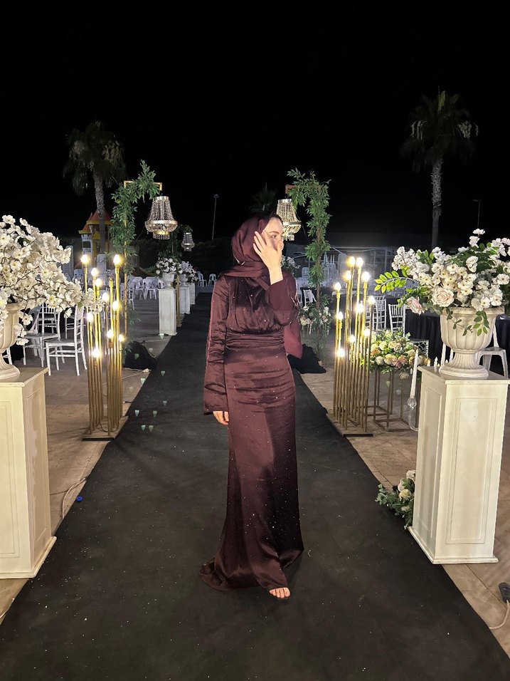 Manuka Bordo Mila Abiye - Görsel 2