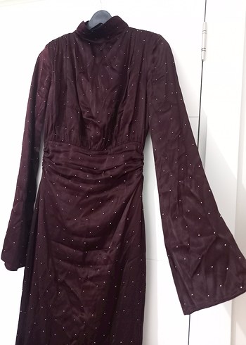 Manuka Bordo Mila Abiye - Görsel 3