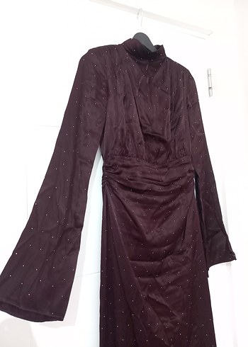 Manuka Bordo Mila Abiye - Görsel 5