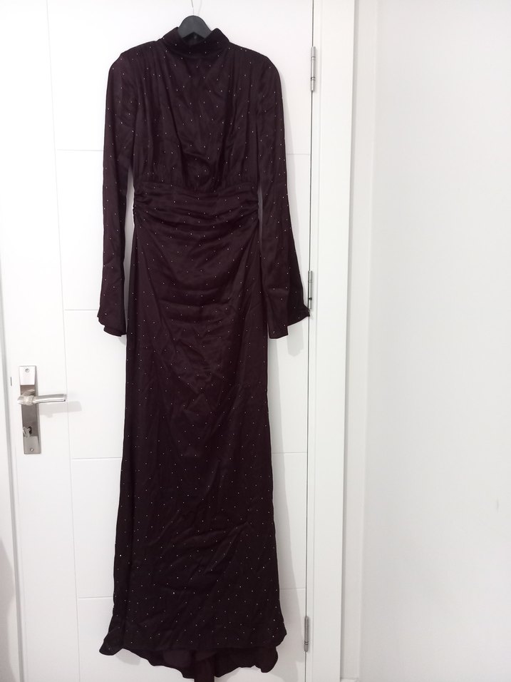 Manuka Bordo Mila Abiye - Görsel 2